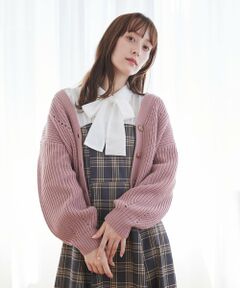 Feroux / フェルゥ カーディガン・ボレロ | 【洗える】アイレットバルキー カーディガン