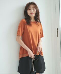 【UVケア】バックペプラムチュニック Tシャツ