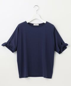 【UVケア】リボンスリーブドルマン Tシャツ