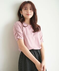 Feroux / フェルゥ カットソー | 【UVケア・美人百花7月号掲載】ギャザースリーブ Tシャツ