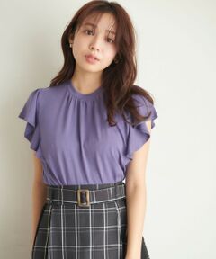 Feroux / フェルゥ カットソー | 【UVケア】スタンドカラーフレアスリーブ Ｔシャツ