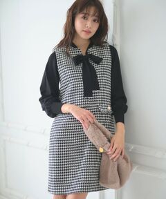 Feroux / フェルゥ ロング・マキシ丈スカート | 【洗える】キーネックミディ ジャンスカ