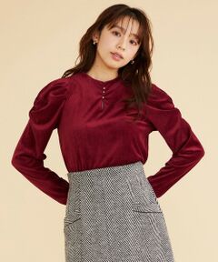 Feroux / フェルゥ シャツ・ブラウス | 【古畑星夏さん着用】ギャザーショルダーベロア プルオーバー