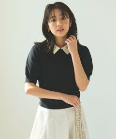 Feroux / フェルゥ ニット・セーター | 【洗える】バイカラー襟 ニット