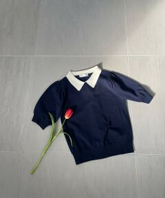 Feroux / フェルゥ ニット・セーター | 【洗える】バイカラー襟 ニット