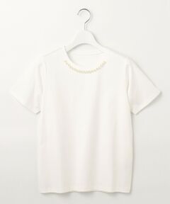 【UVケア】パールネック Tシャツ