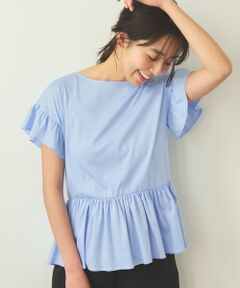 Feroux / フェルゥ カットソー | 【UVケア】フリルスリーブペプラム カットソー