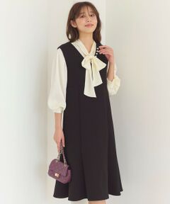 Feroux / フェルゥ ロング・マキシ丈ワンピース | 【大好評につき今季も登場！】パールポイントダンボール ジャンスカ