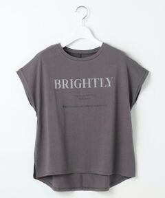 フレンチスリーブロゴプリント Tシャツ