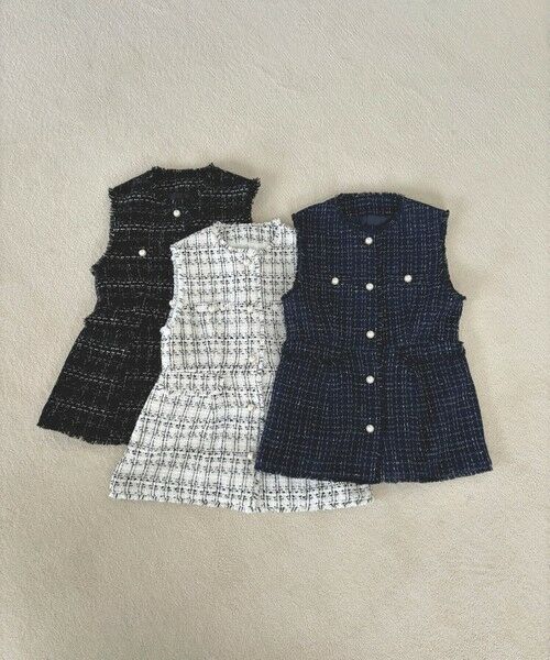 Feroux / フェルゥ ベスト | 【洗える】ラメツイード ジレ | 詳細27