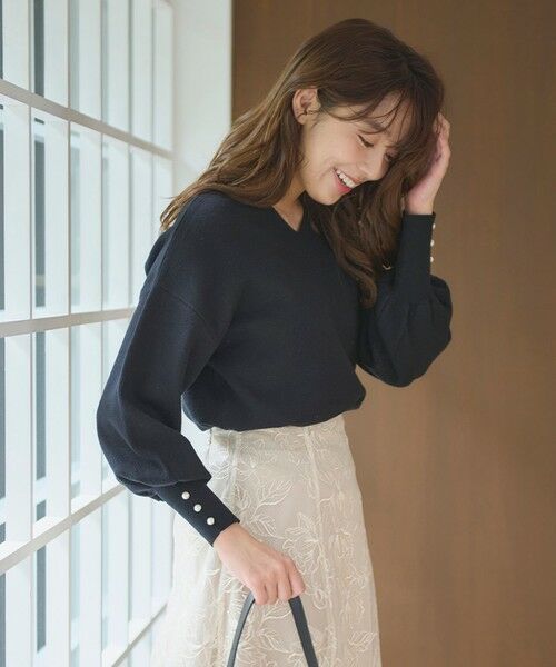 Feroux / フェルゥ ニット・セーター | 【洗える】Vネック プルオーバー ニット | 詳細3