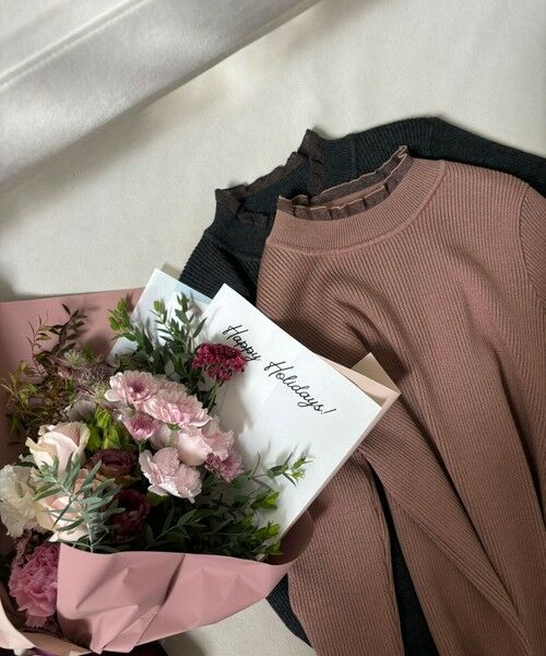 Feroux / フェルゥ ニット・セーター | シアーフリル・ハイネックリブプルオーバー | 詳細11