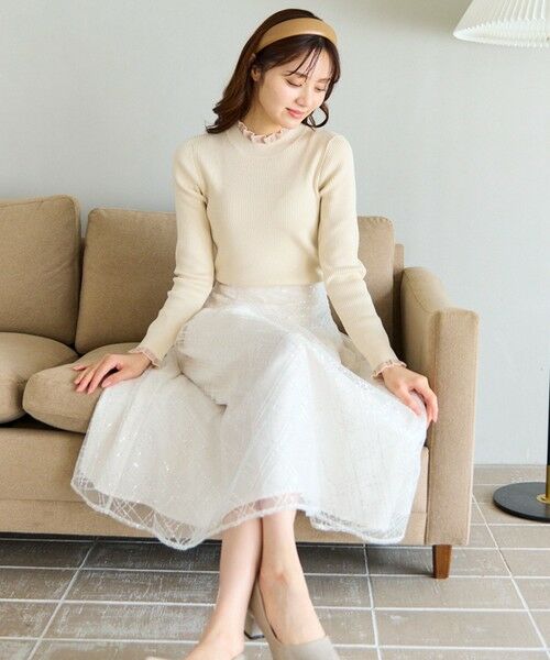 Feroux / フェルゥ ニット・セーター | シアーフリル・ハイネックリブプルオーバー | 詳細17