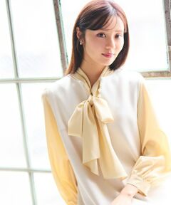 Feroux / フェルゥ シャツ・ブラウス | 【新色追加・洗える】ボリューム リボンタイ ブラウス
