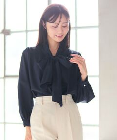 Feroux / フェルゥ シャツ・ブラウス | 【新色追加・洗える】ボリューム リボンタイ ブラウス