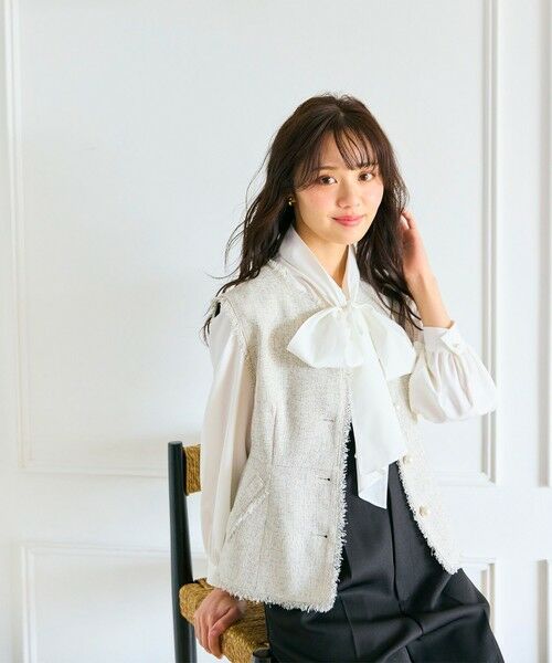 Feroux / フェルゥ シャツ・ブラウス | 【新色追加・洗える】ボリューム リボンタイ ブラウス | 詳細10