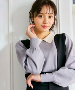 Feroux / フェルゥ ニット・セーター | 【洗える】襟付きニット プルオーバー