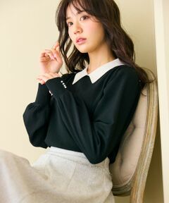 Feroux / フェルゥ ニット・セーター | 【洗える】襟付きニット プルオーバー