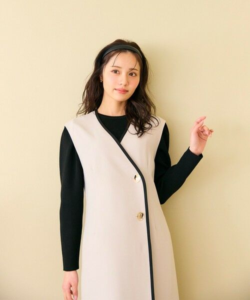 Feroux / フェルゥ ロング・マキシ丈スカート | 【洗える】バイカラートリム ジャンパースカート | 詳細1