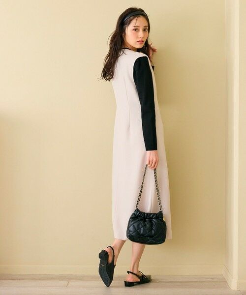 Feroux / フェルゥ ロング・マキシ丈スカート | 【洗える】バイカラートリム ジャンパースカート | 詳細2