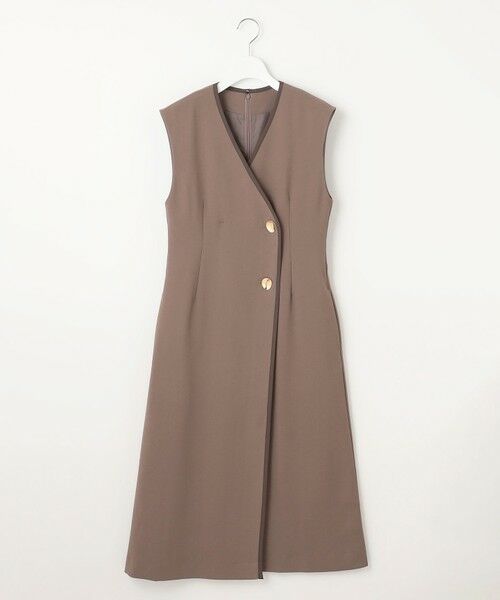 Feroux / フェルゥ ロング・マキシ丈スカート | 【洗える】バイカラートリム ジャンパースカート | 詳細16