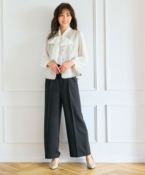 Feroux / フェルゥ サロペット・オールインワン | 【洗える】スカラップデザイン・サスペンダー付きパンツ | 詳細3