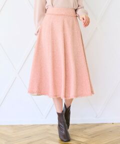 Feroux / フェルゥ ミニ・ひざ丈スカート | 【セットアップ対応】春ツイード フレアスカート