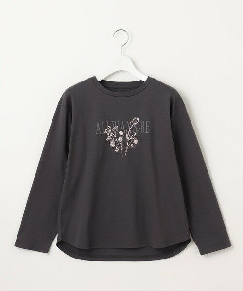セール】 【洗える】メッセージプリント・ロングスリーブTシャツ