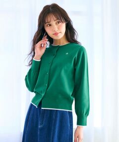 Feroux / フェルゥ カーディガン・ボレロ | ロゴ刺繍ニット カーディガン