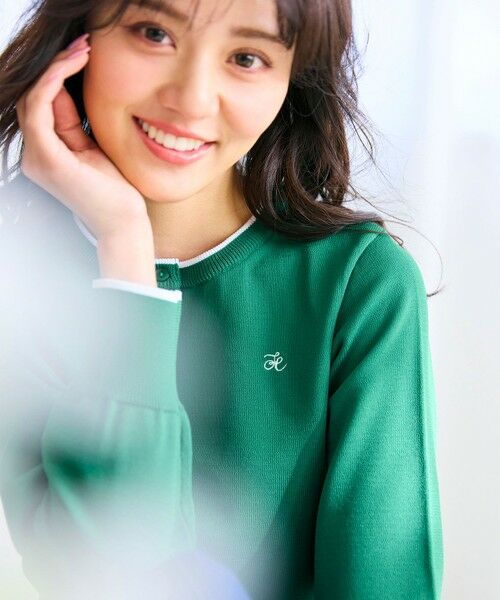 Feroux / フェルゥ カーディガン・ボレロ | ロゴ刺繍ニット カーディガン | 詳細6