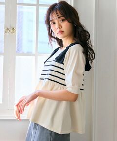 Feroux / フェルゥ ニット・セーター | 肩リボン ペプラムニット