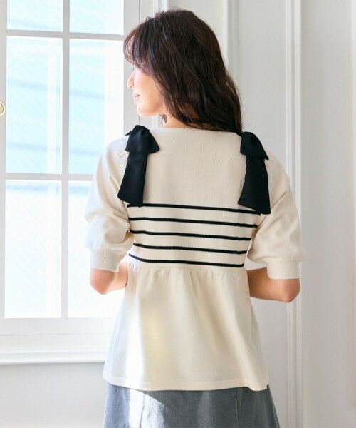 Feroux / フェルゥ ニット・セーター | 肩リボン ペプラムニット | 詳細2