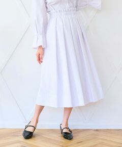 Feroux / フェルゥ ミニ・ひざ丈スカート | 【キレイ見えセットアップ対応】オールタック スカート