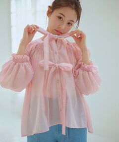 Feroux / フェルゥ シャツ・ブラウス | ダブルリボンシアー ブラウス