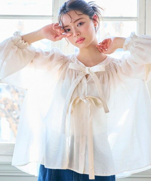 Feroux / フェルゥ シャツ・ブラウス | ダブルリボンシアー ブラウス | 詳細2