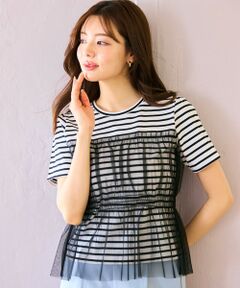 Feroux / フェルゥ カットソー | チュールコンビカットソー