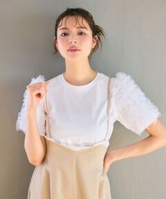 Feroux / フェルゥ カットソー | チュールスリーブ Tシャツ