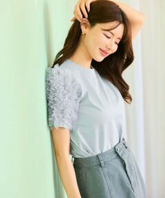 Feroux / フェルゥ カットソー | チュールスリーブ Tシャツ