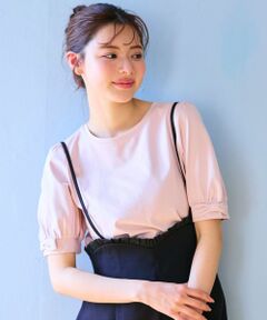 Feroux / フェルゥ カットソー | パフスリーブリボン Tシャツ