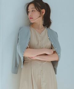 Feroux / フェルゥ カーディガン・ボレロ | リボンパール七分袖 カーディガン