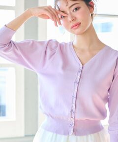 Feroux / フェルゥ カーディガン・ボレロ | リボンパール七分袖 カーディガン