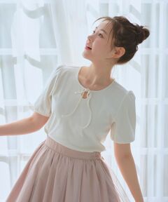 Feroux / フェルゥ カットソー | リボンアクセント Ｔシャツ