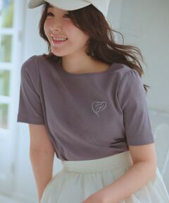 Feroux / フェルゥ カットソー | ワンポイント刺繍Tシャツ