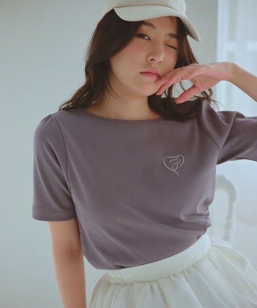 Feroux / フェルゥ カットソー | ワンポイント刺繍Tシャツ | 詳細4