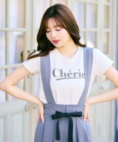 Feroux / フェルゥ カットソー | レタードプリントコンパクト Tシャツ