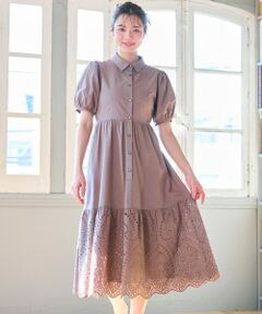 Feroux / フェルゥ ロング・マキシ丈ワンピース | 刺繍入りシャツ ワンピース