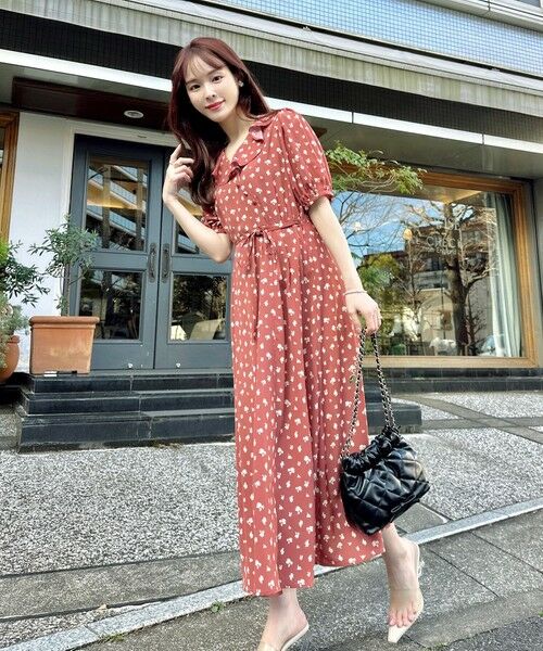 Feroux / フェルゥ ロング・マキシ丈ワンピース | カシュクールデザイン 小花プリントワンピース | 詳細1