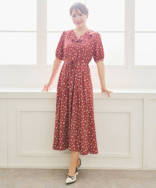 Feroux / フェルゥ ロング・マキシ丈ワンピース | カシュクールデザイン 小花プリントワンピース | 詳細4