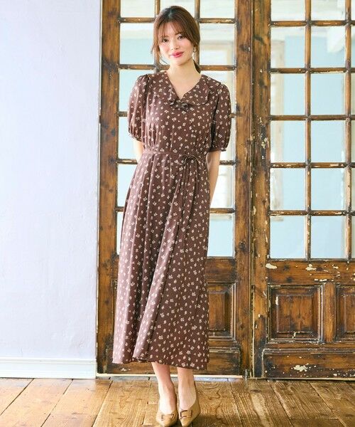 Feroux / フェルゥ ロング・マキシ丈ワンピース | カシュクールデザイン 小花プリントワンピース | 詳細6