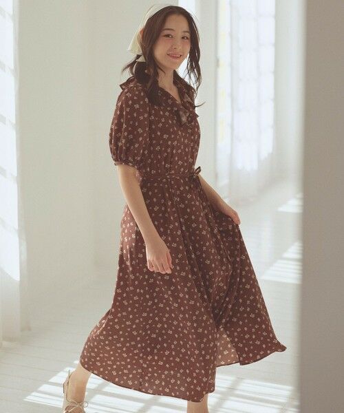 Feroux / フェルゥ ロング・マキシ丈ワンピース | カシュクールデザイン 小花プリントワンピース | 詳細8